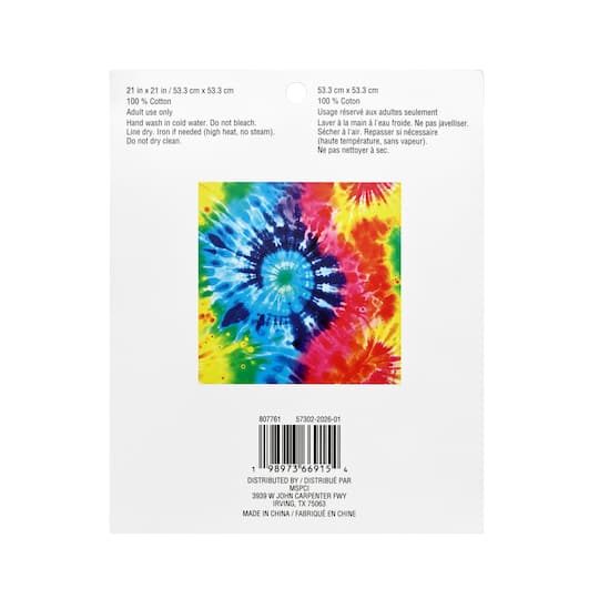 Pride Rainbow Tie-Dye Adult Bandana by Celebrate It™